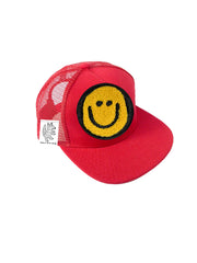 TODDLER Trucker Hat with Interchangeable Velcro Patch (Red)