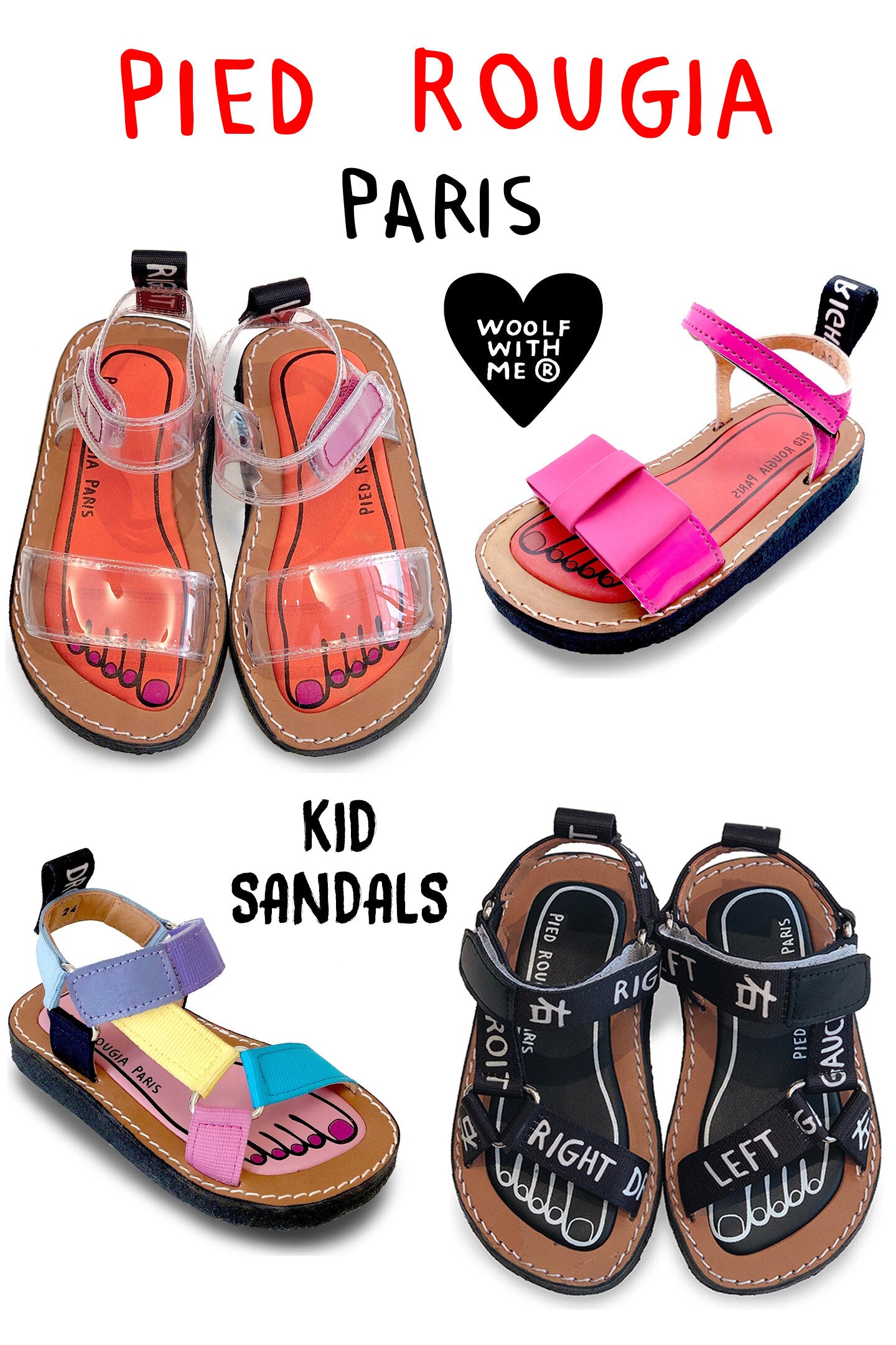 Pied Rougia Kids Sandals.