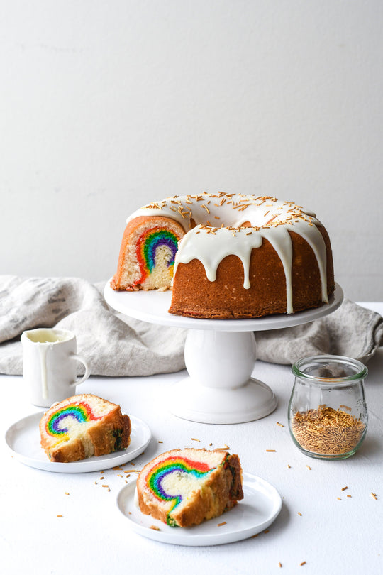 Rainbow Pound Cake.