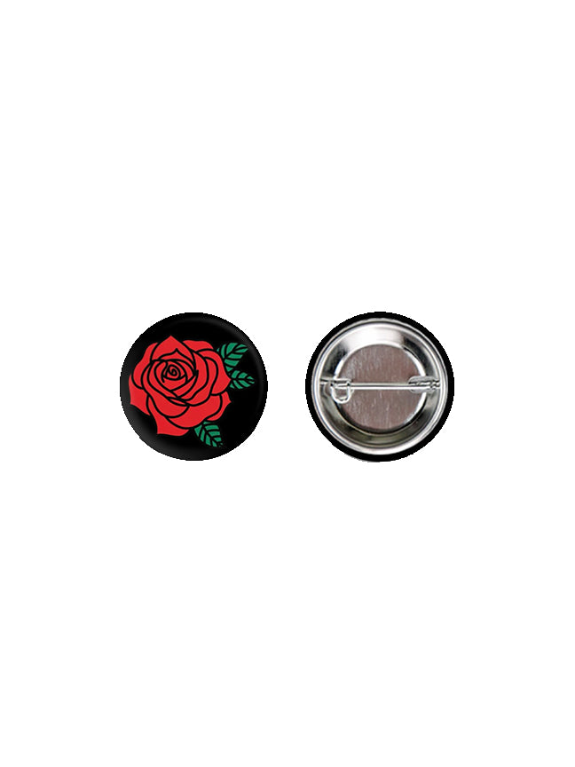 Pin Back Button Rose