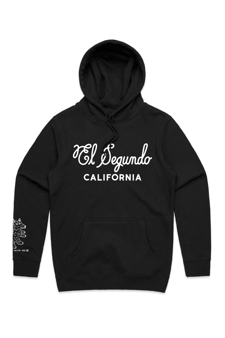 Hoodie Sweatshirt, Black (Choose a City)