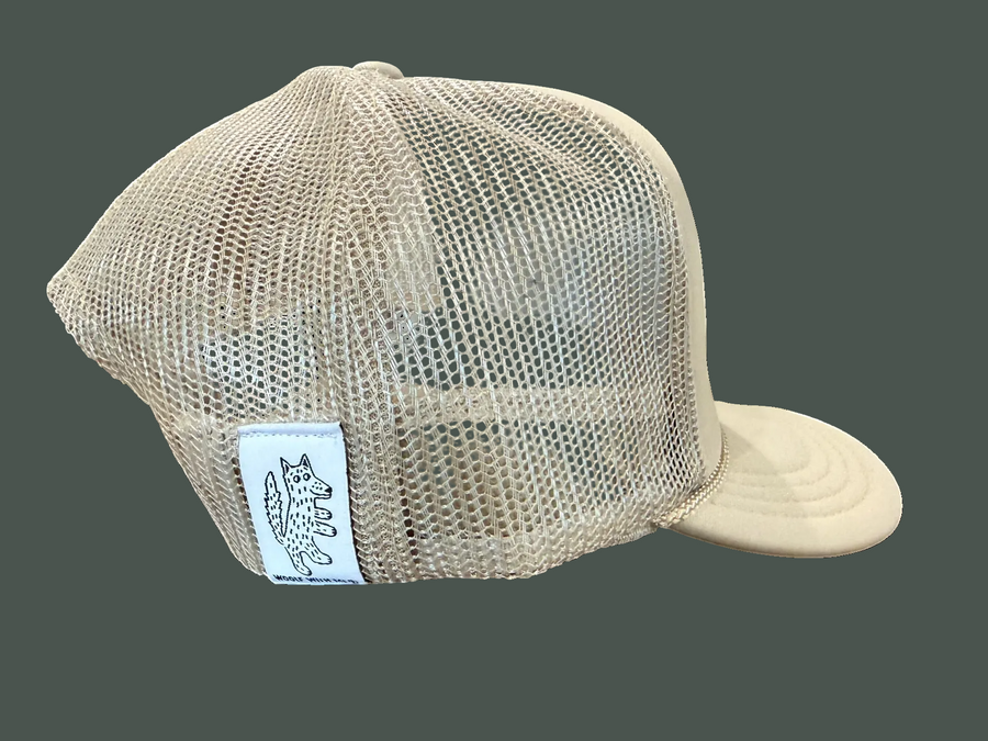 KIDS Customizable Trucker Hat Khaki Cream
