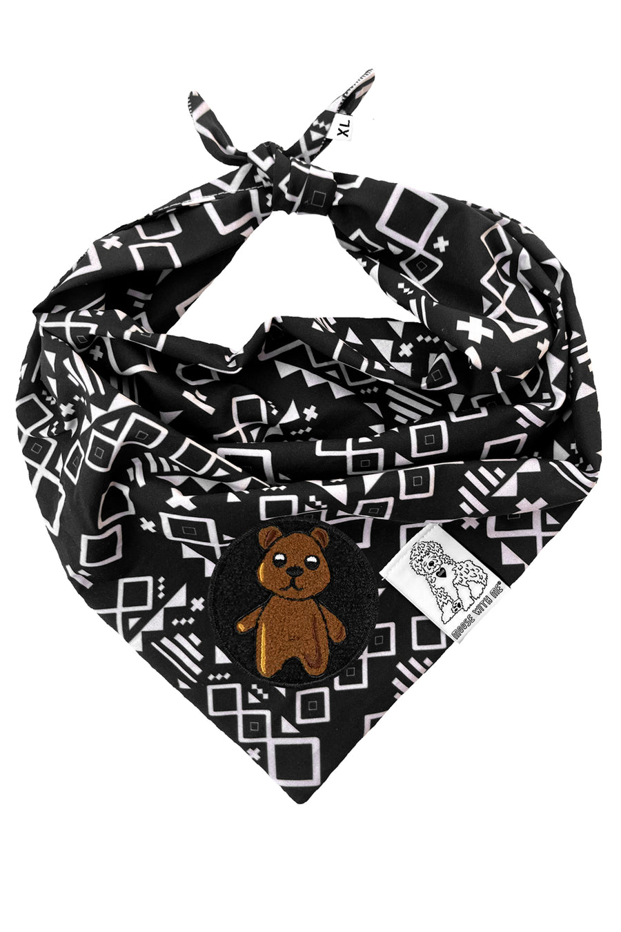 Dog Bandana Aztec - Customize with Interchangeable Velcro Patches