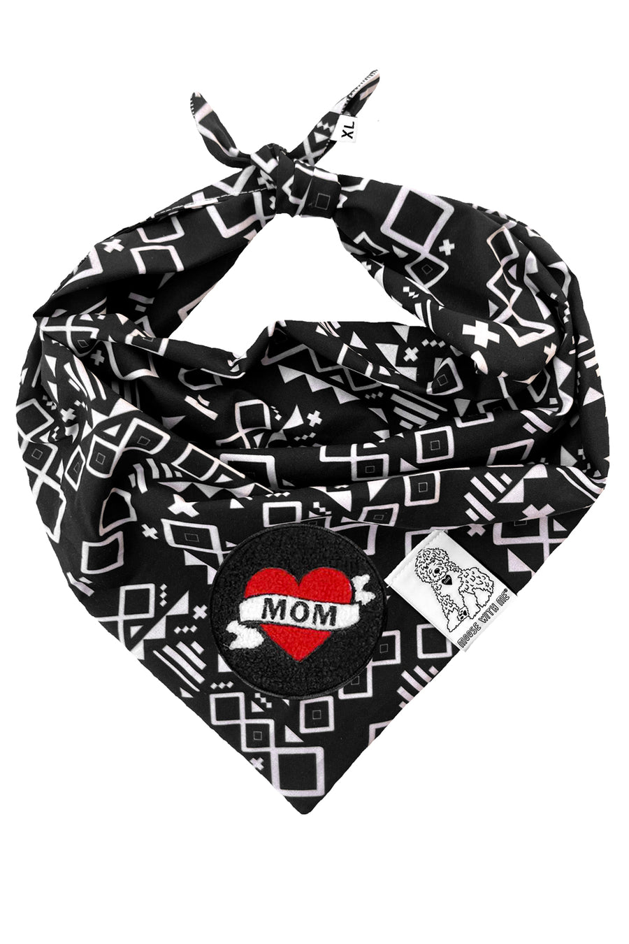 ★Dog Bandana Aztec - Customize with Interchangeable Velcro Patches