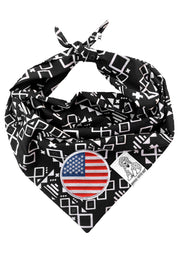 ★Dog Bandana Aztec - Customize with Interchangeable Velcro Patches