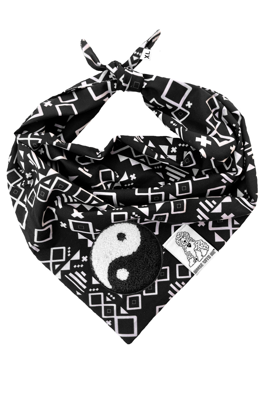 ★Dog Bandana Aztec - Customize with Interchangeable Velcro Patches