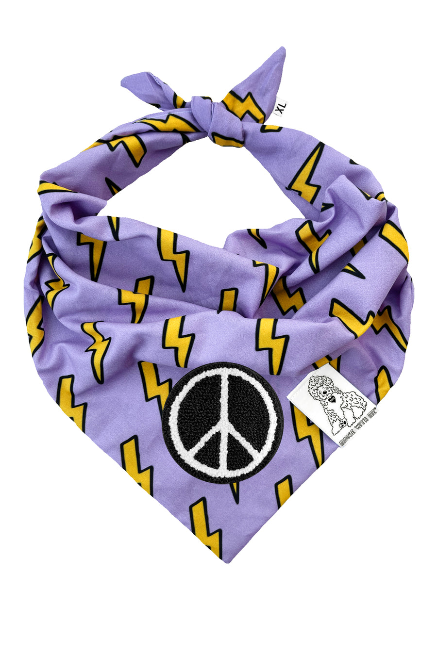 Dog Bandana Bolts - Customize with Interchangeable Velcro Patches