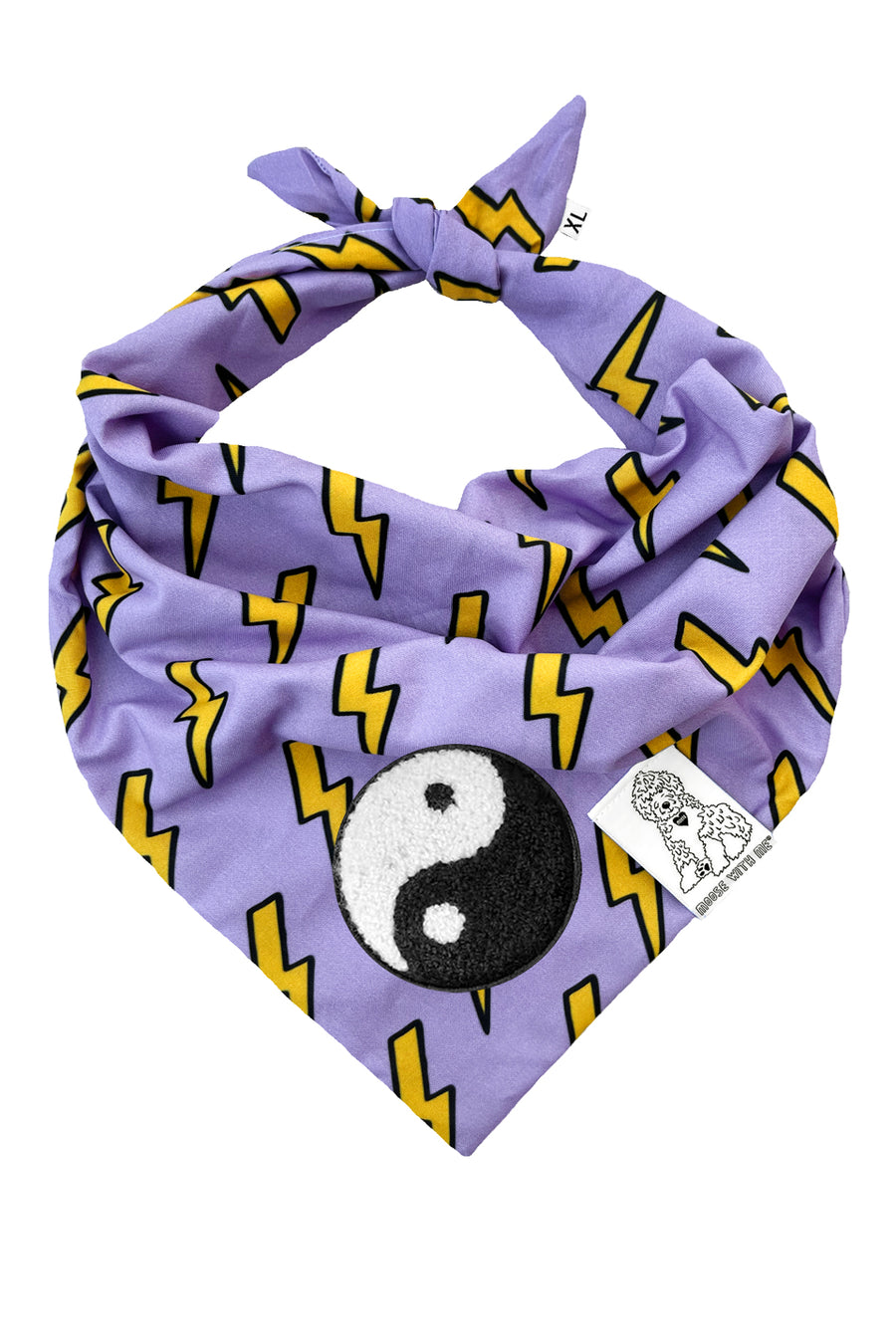 Dog Bandana Bolts - Customize with Interchangeable Velcro Patches