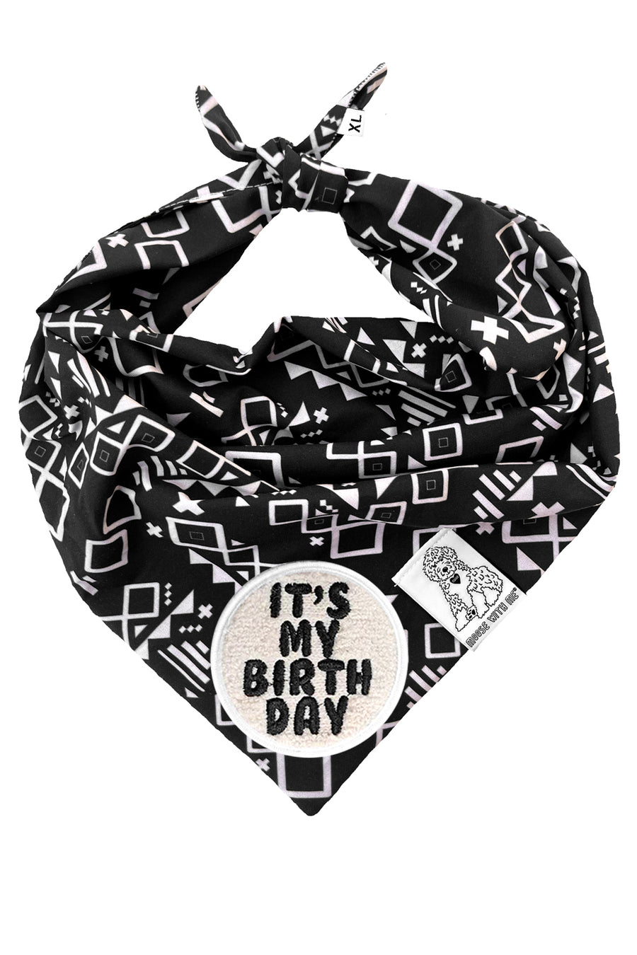 Dog Bandana Aztec - Customize with Interchangeable Velcro Patches