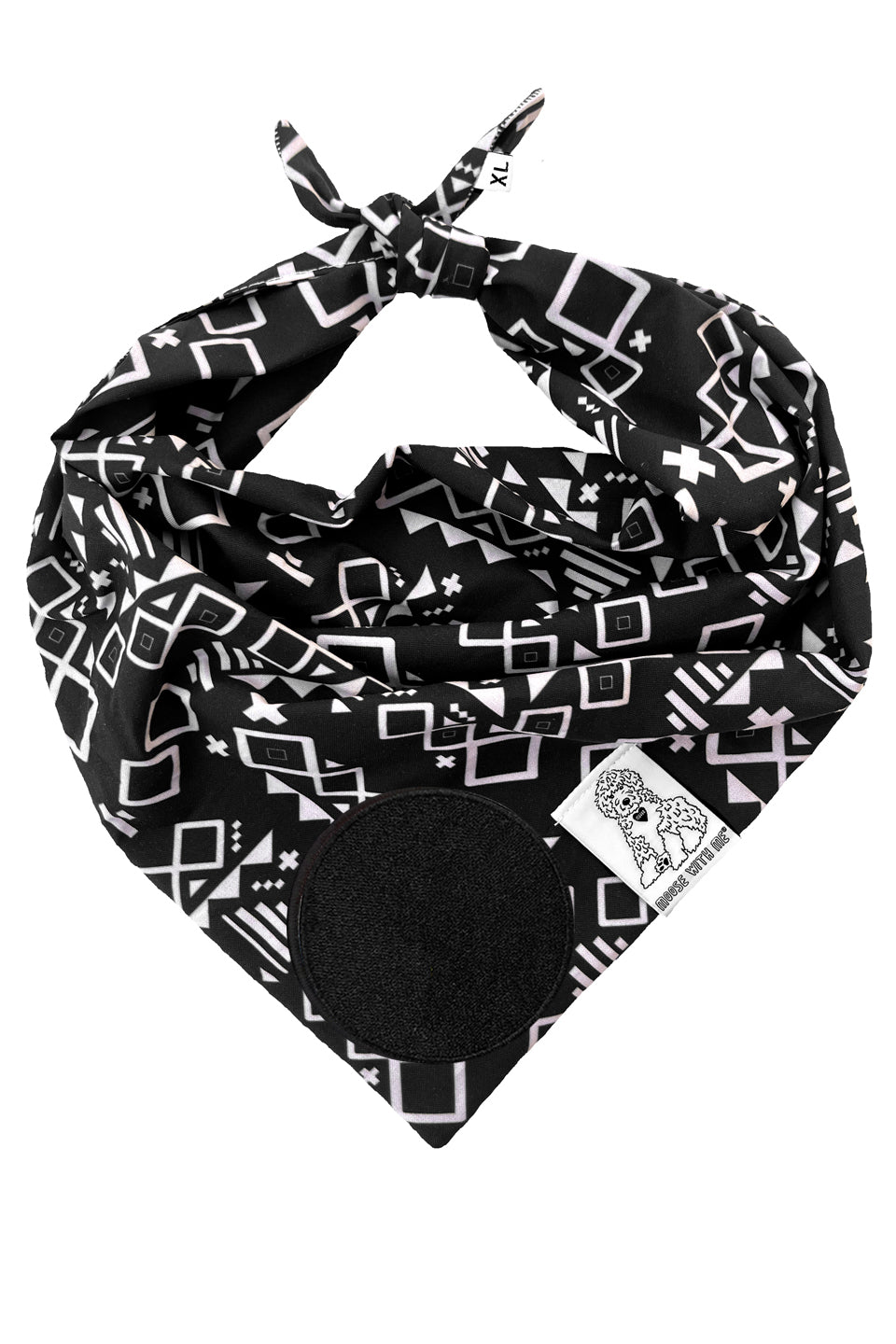 ★Dog Bandana Aztec - Customize with Interchangeable Velcro Patches