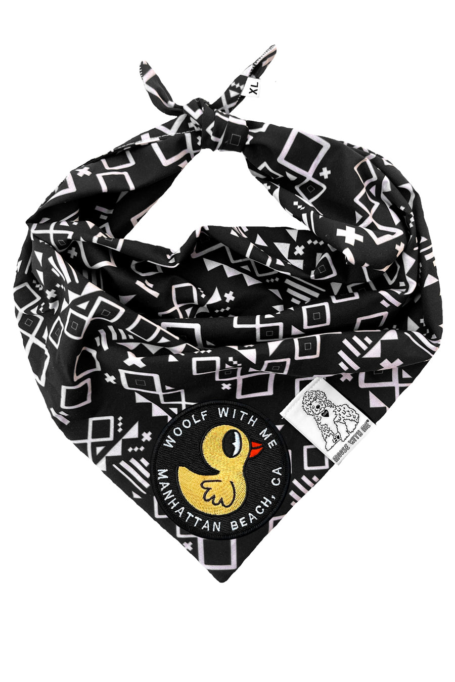 ★Dog Bandana Aztec - Customize with Interchangeable Velcro Patches