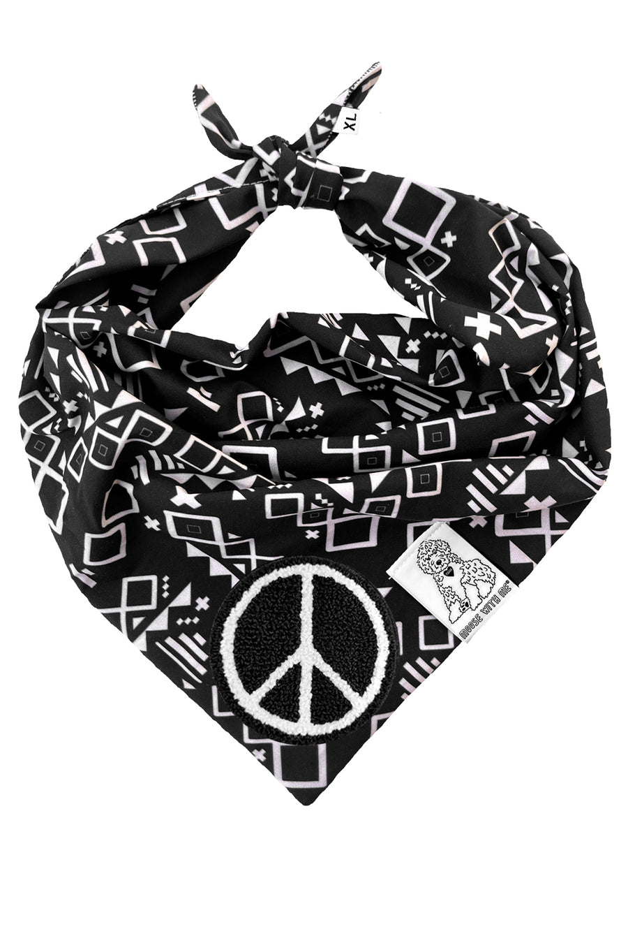 Dog Bandana Aztec - Customize with Interchangeable Velcro Patches