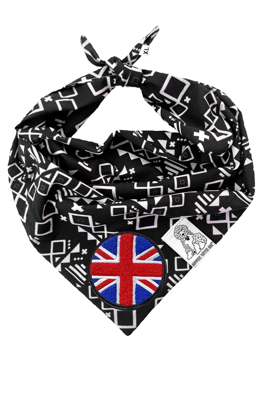 Dog Bandana Aztec - Customize with Interchangeable Velcro Patches