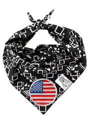 ★Dog Bandana Aztec - Customize with Interchangeable Velcro Patches