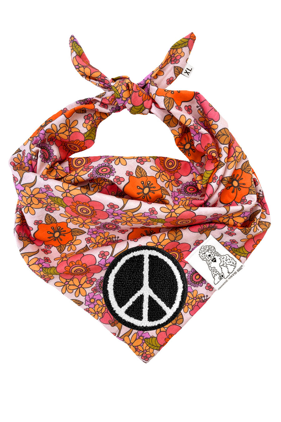 Dog Bandana California - Customize with Interchangeable Velcro Patches