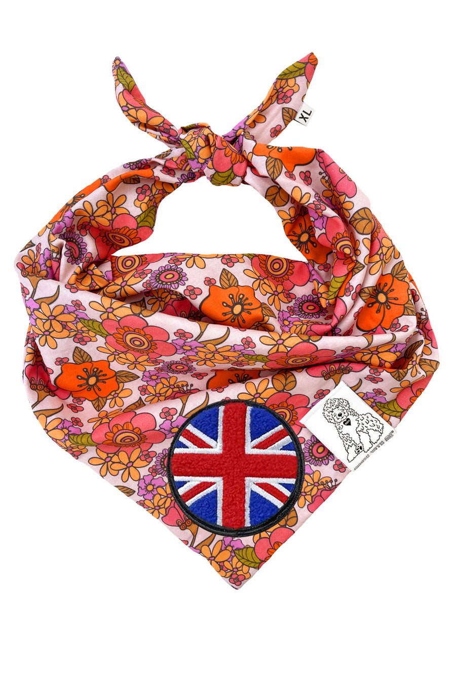 Dog Bandana California - Customize with Interchangeable Velcro Patches