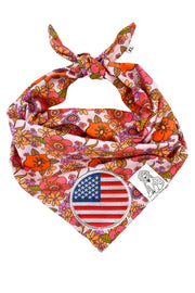 Dog Bandana California - Customize with Interchangeable Velcro Patches