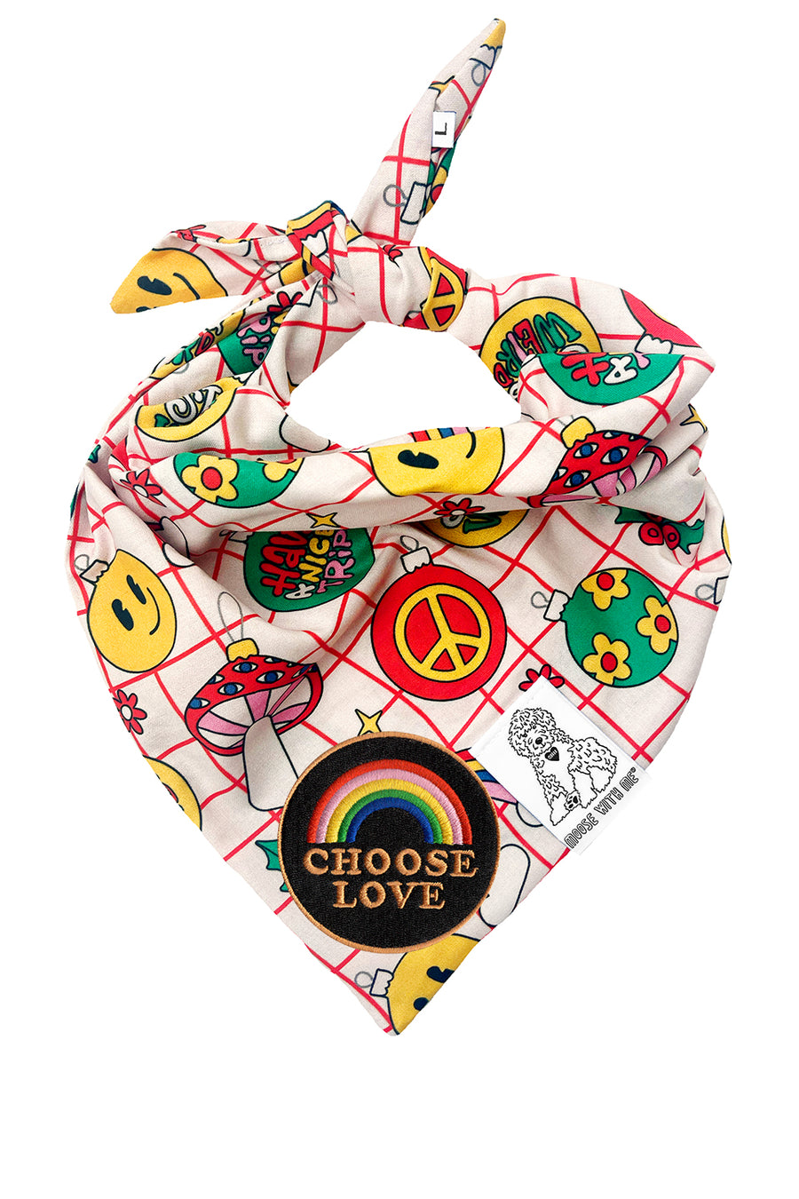 Dog Bandana Christmas Ornaments - Customize with Interchangeable Velcro Patches