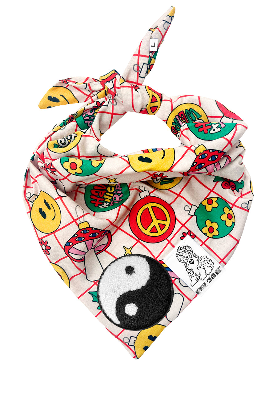 Dog Bandana Christmas Ornaments - Customize with Interchangeable Velcro Patches