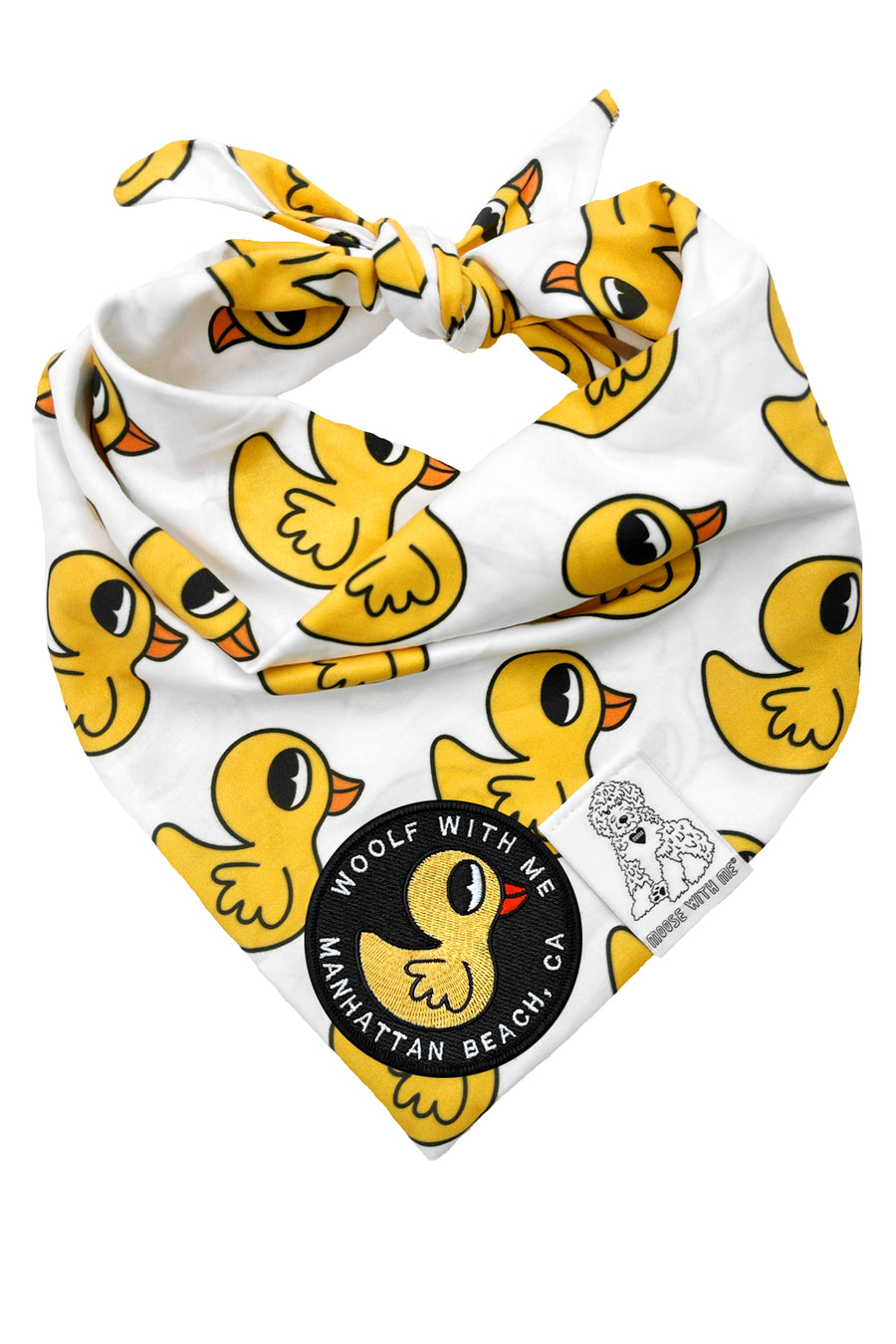 Dog Bandana Rubber Duck - Customize with Interchangeable Velcro Patches