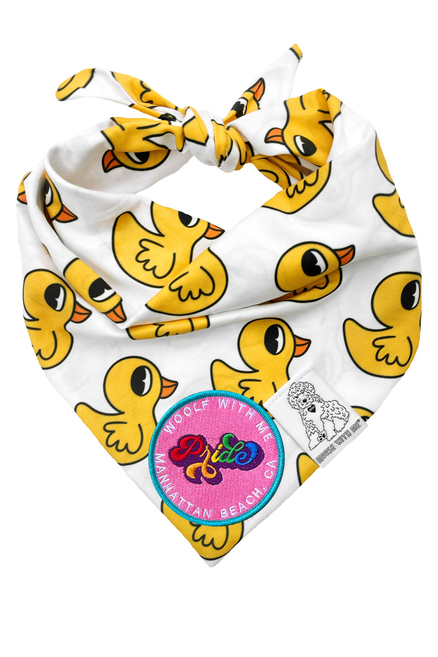 Dog Bandana Rubber Duck - Customize with Interchangeable Velcro Patches
