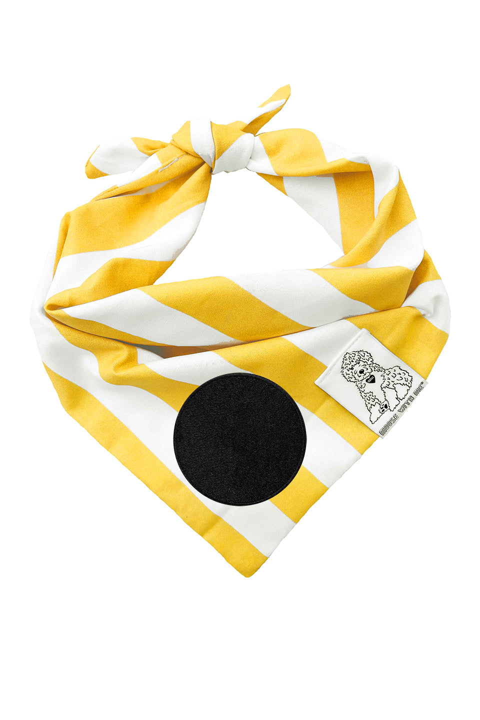 ★Dog Bandana Stripes - Customize with Interchangeable Velcro Patches