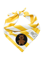 Dog Bandana Stripes - Customize with Interchangeable Velcro Patches