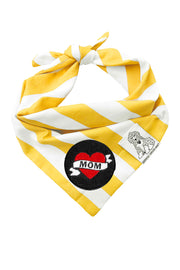 ★Dog Bandana Stripes - Customize with Interchangeable Velcro Patches