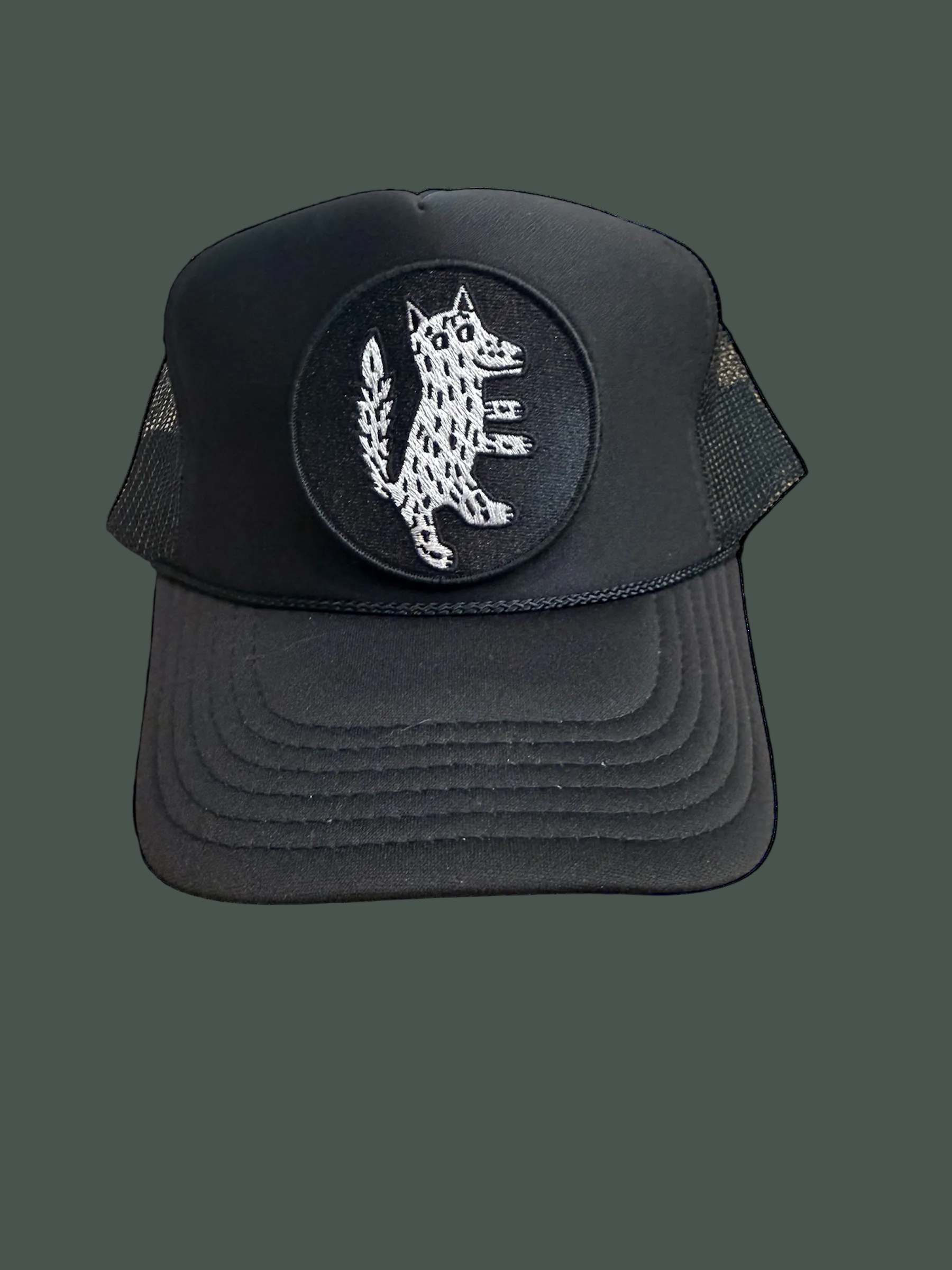 ADULT Customizable Trucker Hat, Patches Sold Separately (Black)