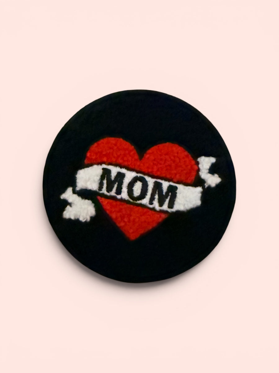 Velcro Patch MOM Heart