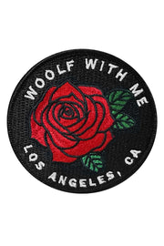Velcro Patch Red Rose Los Angeles, Ca