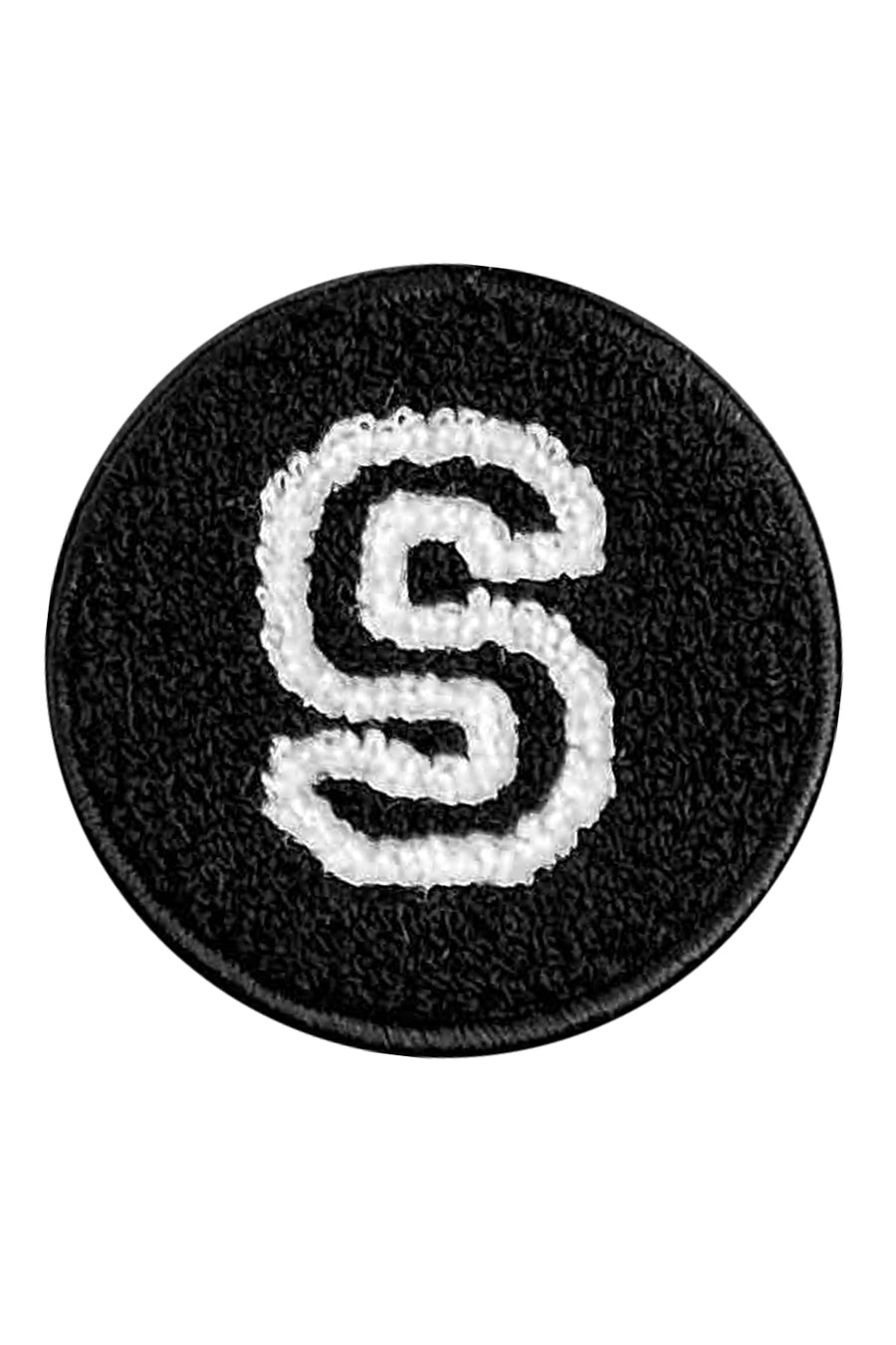 S Patch Letter S Velcro Patch | Embroidery : Woolf With Me® Manhattan Beach, Ca