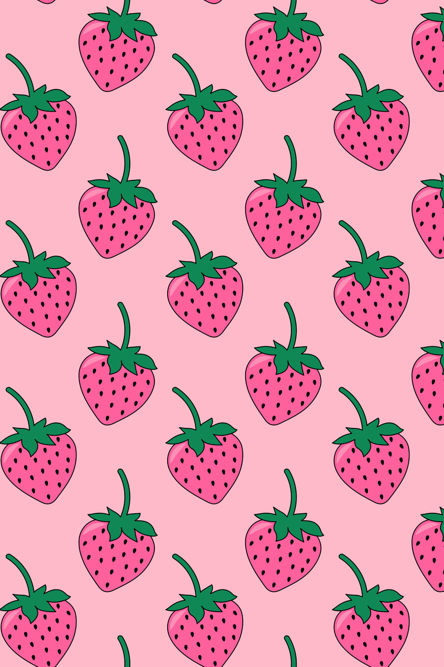 Organic Crib Sheet Strawberry