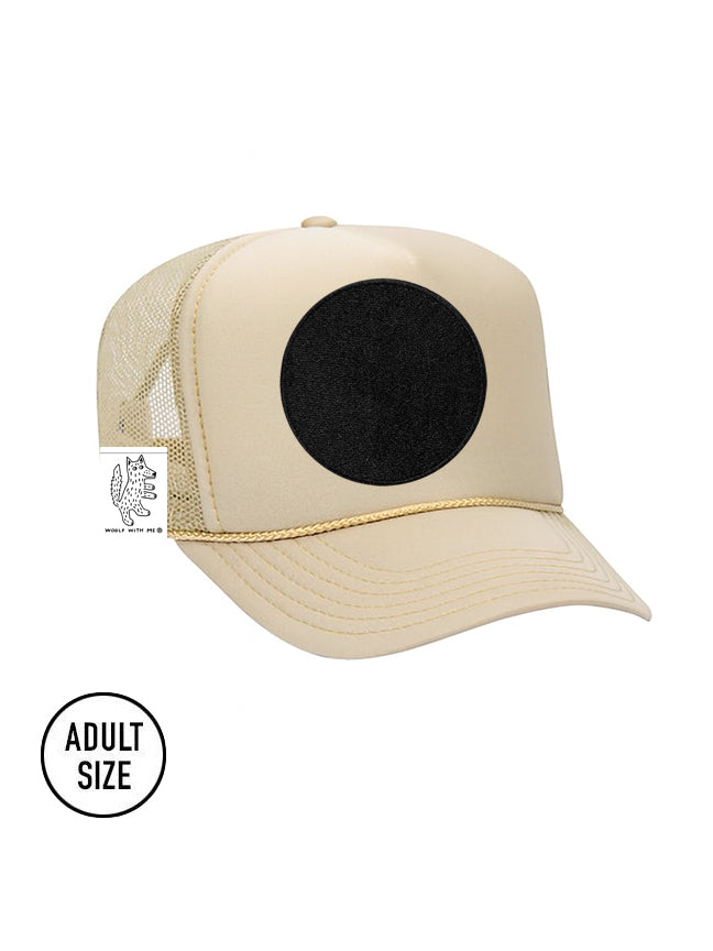 ADULT Customizable Trucker Hat, Patches Sold Separately (Cream)