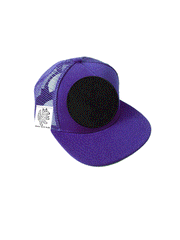 TODDLER Trucker Hat with Interchangeable Velcro Patch (Purple)