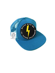 TODDLER Trucker Hat with Interchangeable Velcro Patch (Turquoise)