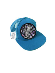 INFANT Trucker Hat with Interchangeable Velcro Patch (Turquoise)