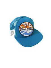 INFANT Trucker Hat with Interchangeable Velcro Patch (Turquoise)