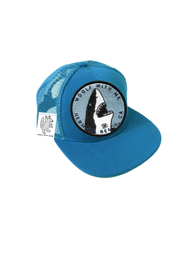 INFANT Trucker Hat with Interchangeable Velcro Patch (Turquoise)
