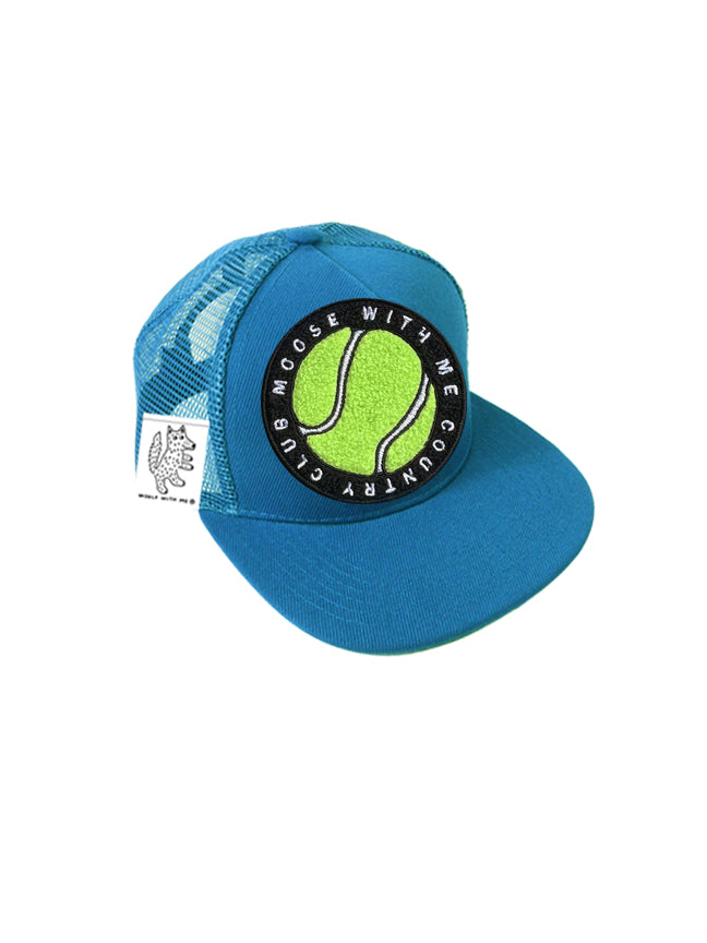 TODDLER Trucker Hat with Interchangeable Velcro Patch (Turquoise)