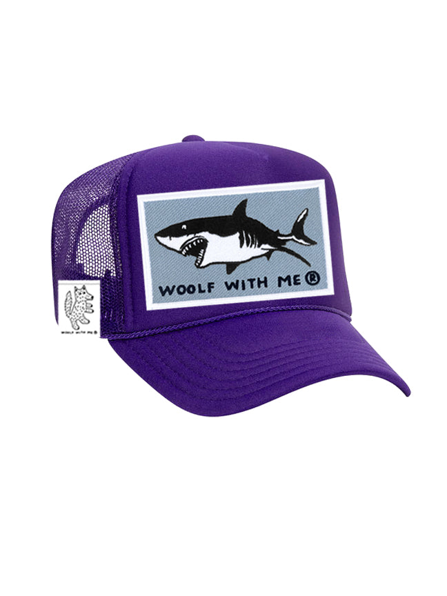 KIDS Trucker Hat Shark (Purple)