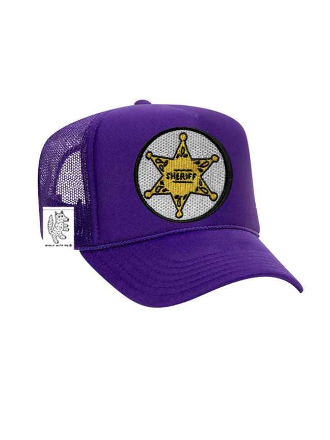 Kids Purple Trucker Hat | Interchangeable Velcro Patch: Woolf with Me