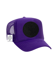 KIDS Trucker Hat with Interchangeable Velcro Patch (Purple)