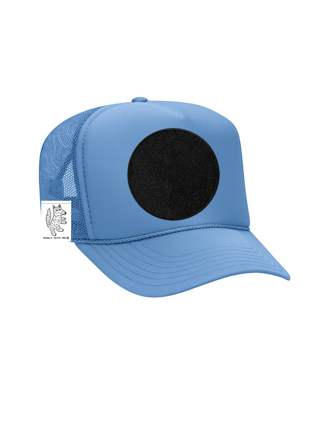KIDS Customizable Trucker Hat, Patches Sold Separately (Light Blue)