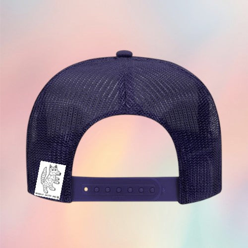 ADULT | Trucker Hat w/ Sewn On Shark Patch (Purple)