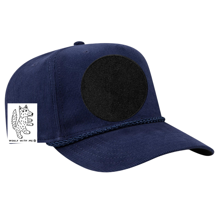 ADULT Customizable Corduroy Baseball Cap (Navy Blue)
