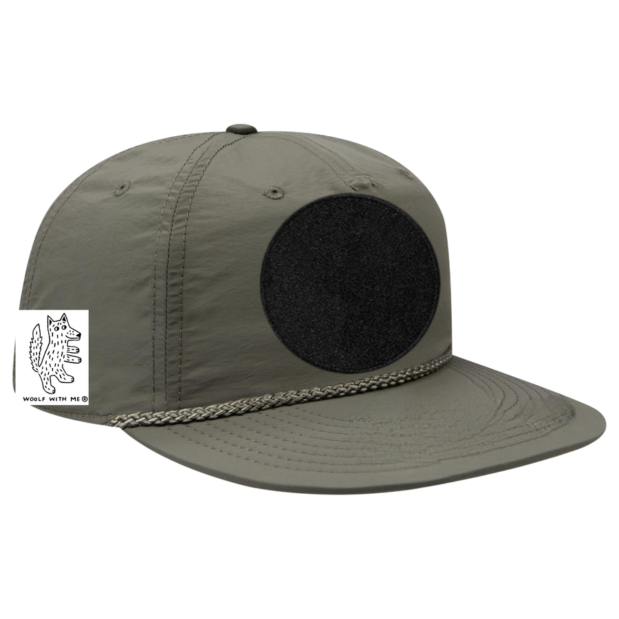 ADULT Customizable Nylon Flat Bill Baseball Hat (Green)