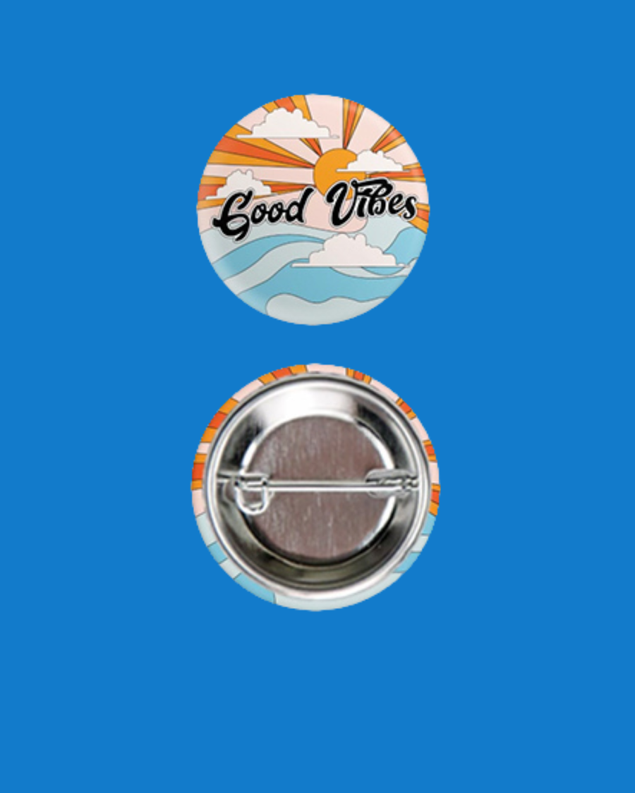 Pin Back Button | Good Vibes