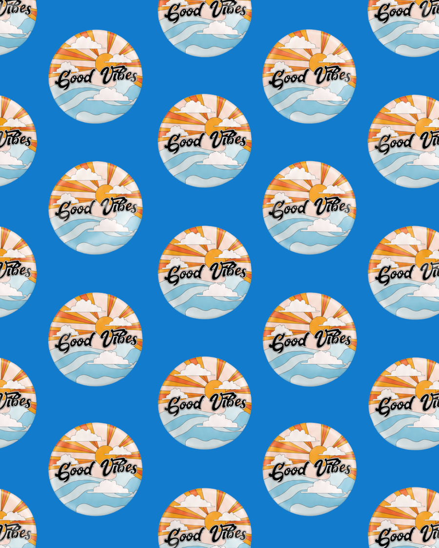 Pin Back Button | Good Vibes