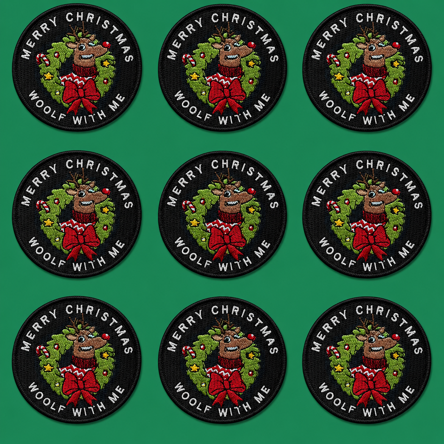 Velcro Patch | Merry Christmas (Reindeer)